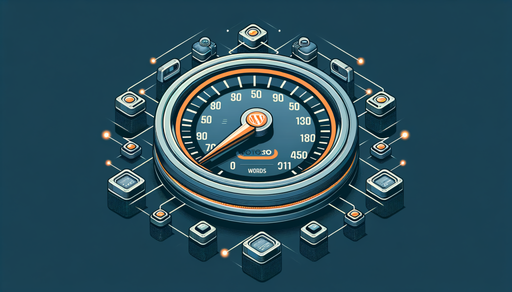 A speedometer representing fast WordPress website performance thanks to regular maintenance